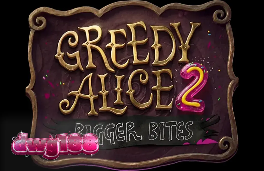 Tampilan visual gelap dan steampunk dari slot Greedy Alice 2: Bigger Bites