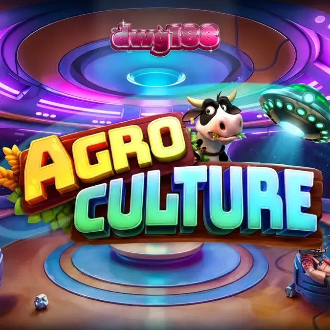 Tampilan visual slot AgroCulture dengan tema pertanian dan alien